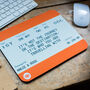 Personalised Train Ticket Mouse Mat, thumbnail 2 of 6