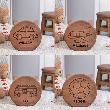 Personalised Car Design Wooden Stool For Children, 2 of 6