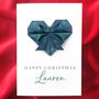 Ralph Lauren Style Origami Heart Christmas Card, thumbnail 2 of 5