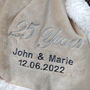Personalised Silver Wedding Anniversary Neutral Blanket, thumbnail 3 of 10