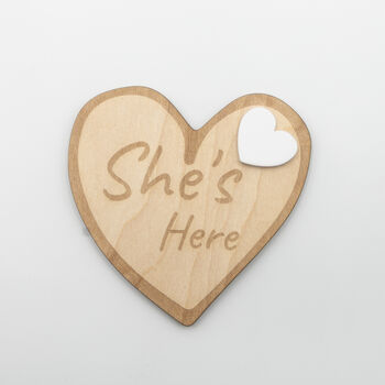 She’s Here Baby Plaque With Heart Accent, 9 of 9