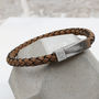 Men's Personalised Plaited Suede Leather Bracelet, thumbnail 1 of 5