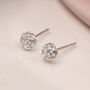 Sterling Silver Rose Earrings, thumbnail 2 of 2