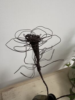 Three Handmade Wire Anemone Stems, 10 of 11