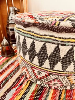 Tribal Design Bohemian Footstool Pouffe, 4 of 7