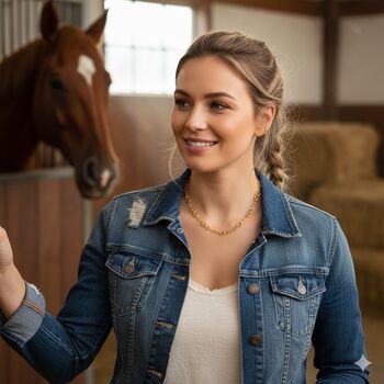 Silver Or Gold Personalised Snaffle Bit Necklace, 9 of 9
