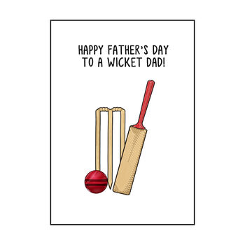 Funny Cricket Father's Day Card, 2 of 2