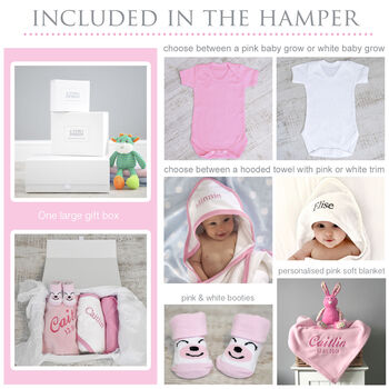 Personalised New Baby Girl Gift Hamper, 3 of 10
