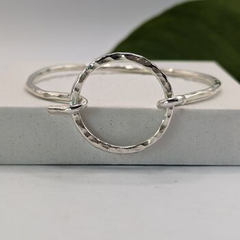 Breathe Sterling Silver Bangle, 9 of 10