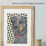 Personalised Pet Portrait On Geometric Background, thumbnail 9 of 12
