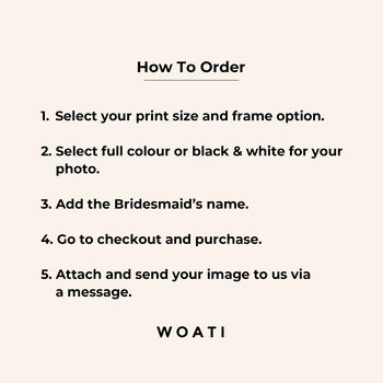 Personalised Bridesmaid Gift, Wedding Thank You, 5 of 6