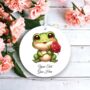 Personalised Cute Rose Animal Frog Decoration, thumbnail 2 of 2