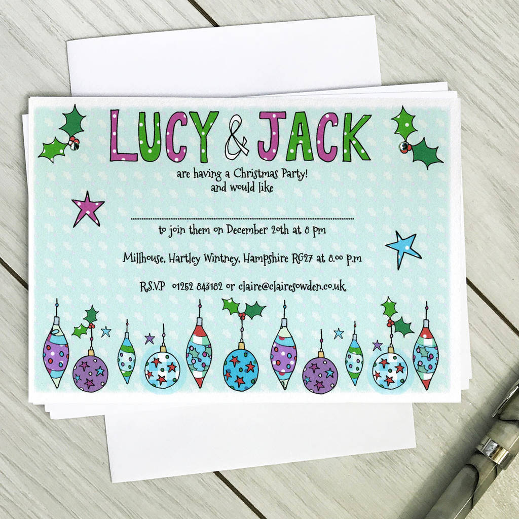 Personalised Christmas Party Invitations, 1 of 3