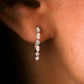 Created Brilliance Rose Lab Grown Diamond Hoop Earrings, 7 of 10
