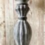 52cm Grey Washed Wooden Fluted Bedside Table Lamp With Plain Shade, thumbnail 2 of 7