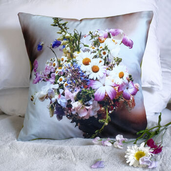 Personalised Wedding Bouquet Velvet Cushion, 2 of 3