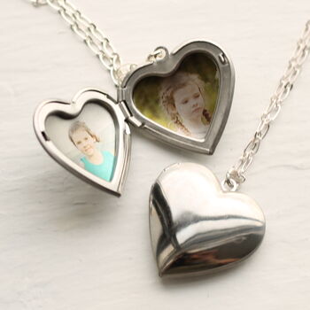 Silver Heart Personalised Locket With Photos, 5 of 8