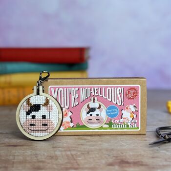 You're Moo Vellous! Mini Matchbox Cross Stitch Kit, 5 of 7