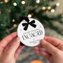 First Christmas Engaged Personalised Christmas Bauble, thumbnail 8 of 10