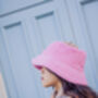 Pink Fluffy Teddy Bucket Hat, thumbnail 4 of 6