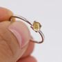 Genuine Citrine Crystal Ring In Sterling Silver, thumbnail 5 of 11