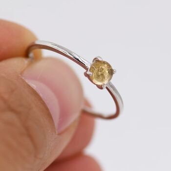 Genuine Citrine Crystal Ring In Sterling Silver, 5 of 11