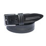 Men's Thick Black Leather Belt Free Personalisation, thumbnail 2 of 8