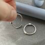 Sterling Silver Everyday Hoops, thumbnail 4 of 5