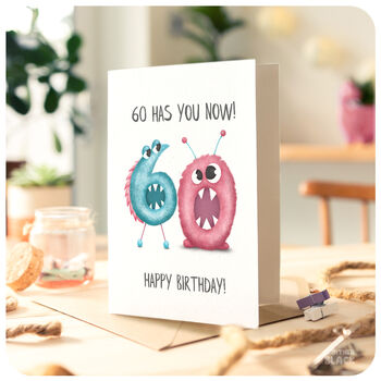 Funny 60th Birthday Greeting Card For Him For Her, 3 of 5