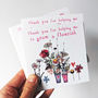 Thank You For Helping Me Grow And Flourish Cards, thumbnail 3 of 6
