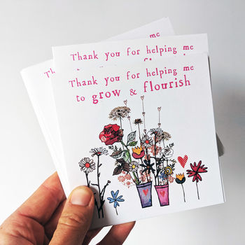 Thank You For Helping Me Grow And Flourish Cards, 3 of 6