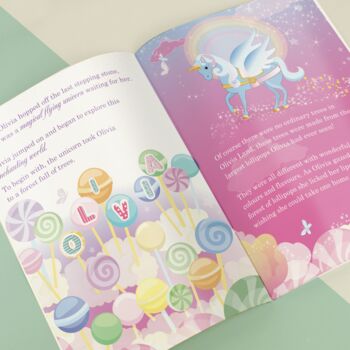 Personalised Princess And Unicorn Magical Story Book, 3 of 5