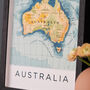 Framed And Personalised Australia Map Print, thumbnail 2 of 5