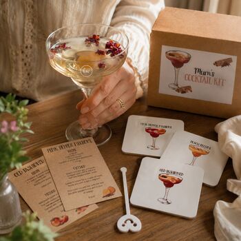 Personalised Cocktail Glass Gift Set, 5 of 12