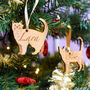 Traditional Wooden Cat Christmas Decoration Personalised, thumbnail 9 of 12