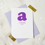 Personalised New Baby Alphabet Card, thumbnail 1 of 3