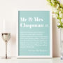 Personalised Couples Dictionary Print, thumbnail 1 of 5