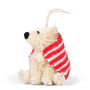 Christmas Bristle Polar Bear With Blanket Decoration, 10cm, thumbnail 2 of 2