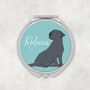 Personalised Labrador Compact Mirror Three Dog Colours, thumbnail 1 of 3