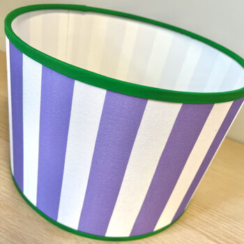 Carnival Lampshade In Lilac Stripe, 2 of 5