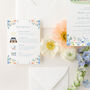 Wildflower Wedding Invites With Venue Illustration, thumbnail 5 of 6