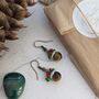 Christmas Pudding Earrings With Tigers Eye, thumbnail 6 of 11