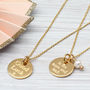 Personalised Gold Disc Charm Necklace, thumbnail 2 of 9