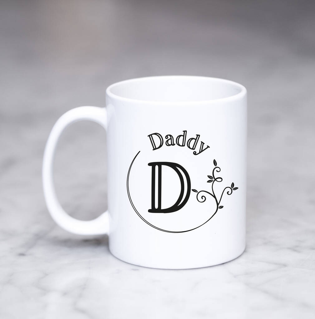 Daddy Initial Name Monogram Personalised Mug By Chips Sprinkles Notonthehighstreet Com