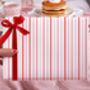 Three Sheets Of Cute Pink And Red Stripe Wrapping Paper, thumbnail 2 of 2