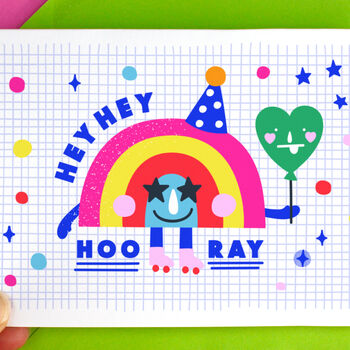 Hey Hey Hooray Celebration Greeting Card, 2 of 5