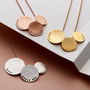 Personalised Triple Hammered Disc Necklace, thumbnail 1 of 9