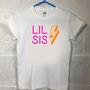 Big Bro Lil Bro/Big Sis Lil Sis Neon Lights Tshirt, thumbnail 7 of 7