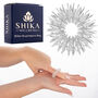 Acupressure Finger Massager Silver Plated Ring, thumbnail 1 of 5