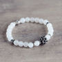 White Jade And Pave Bead Bracelet, thumbnail 1 of 9